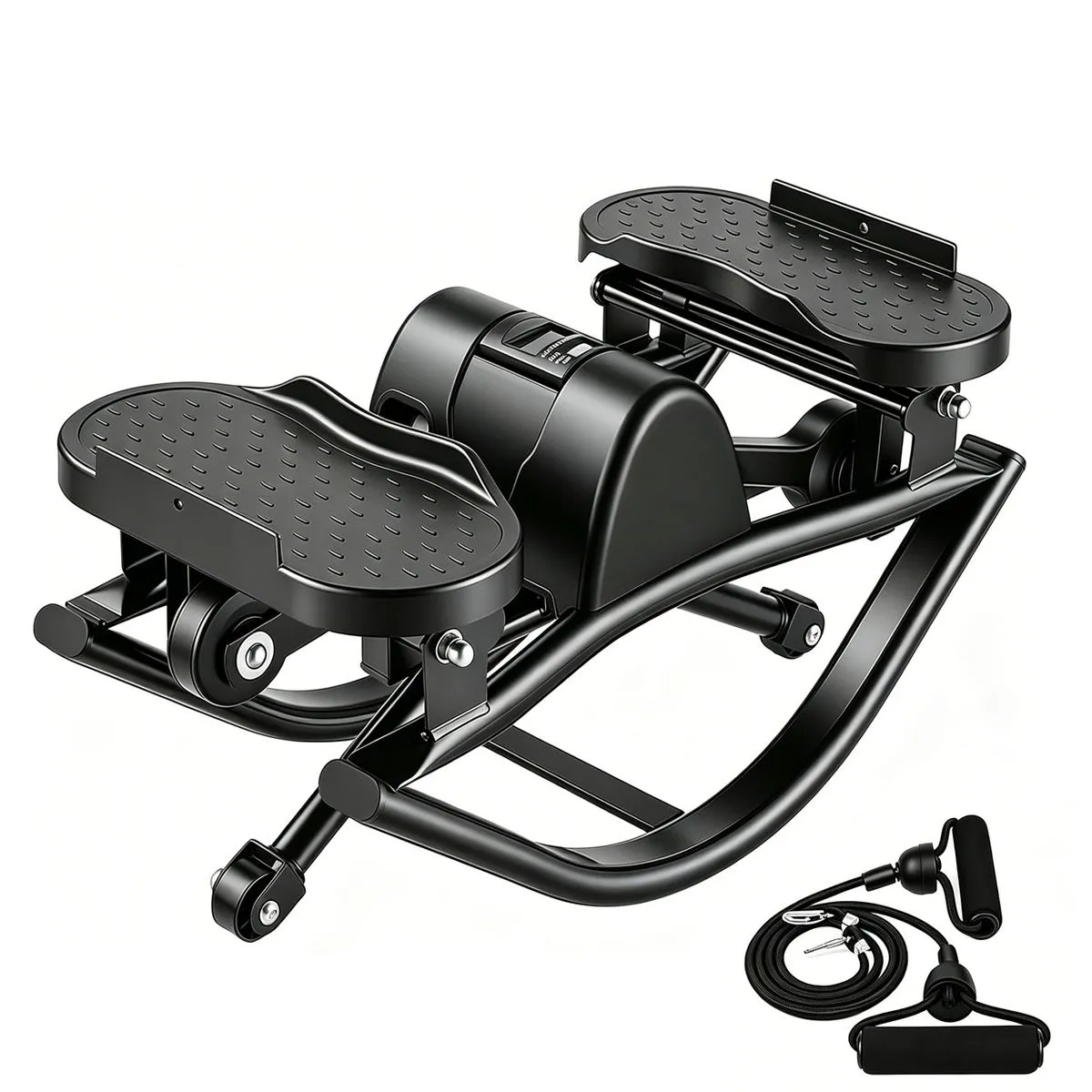Fitness Stepper Portable Step Exercising Machine with Resistance Band Home