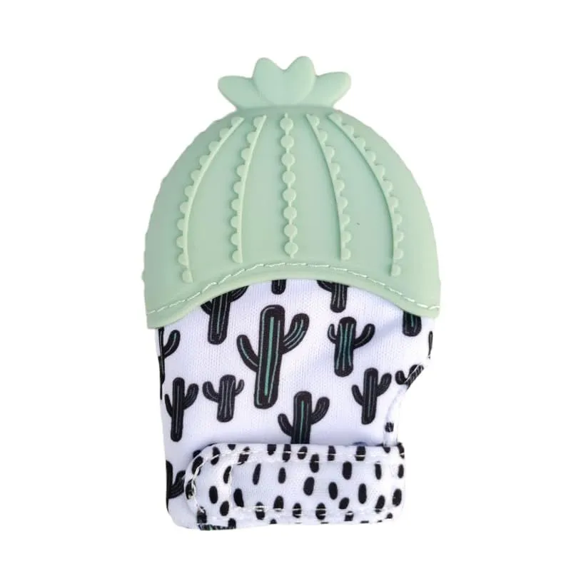 Infant Teething Mitten with Adjustable Strap - Cactus