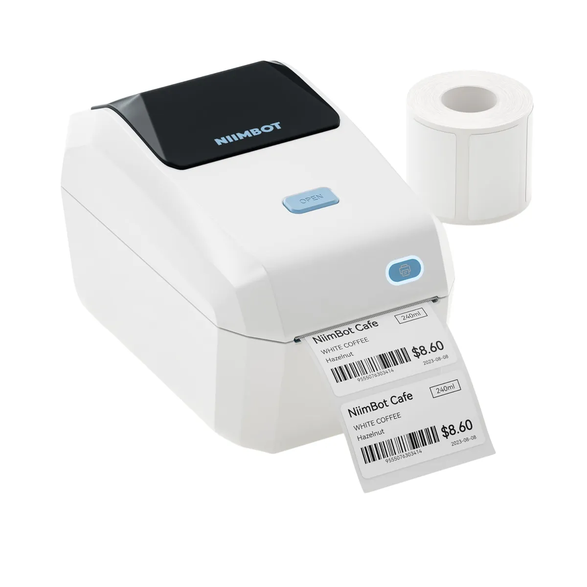 Niimbot -K3_W- Thermal Bluetooth & Wi-Fi Label Printer - Free 50x30mm Roll - Ivory White