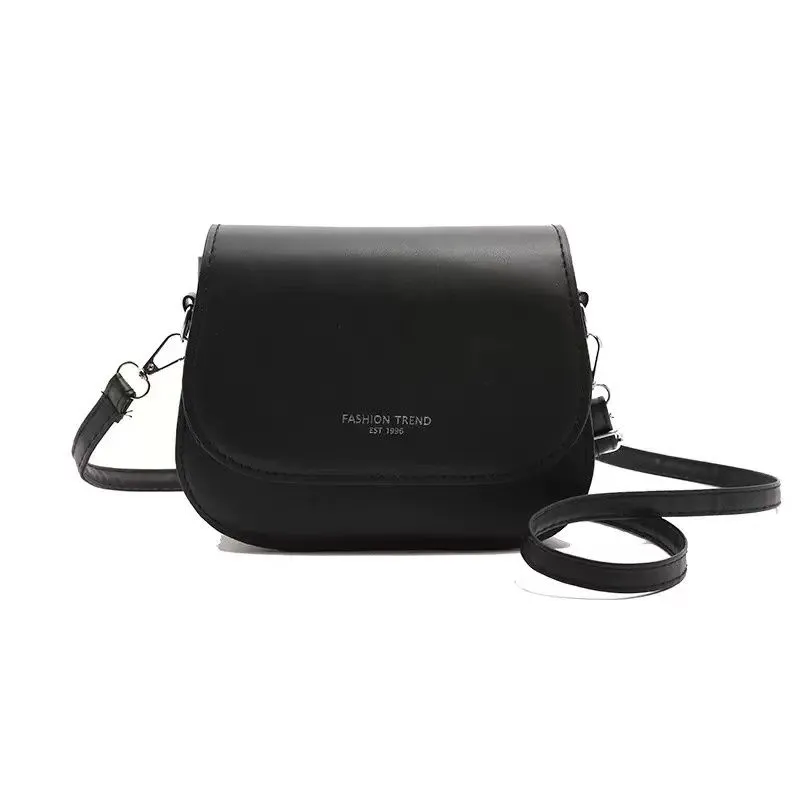Fashion Trend Saddle Crossbody Bag - Fashionable Crossbody Bag for Ladies - Black