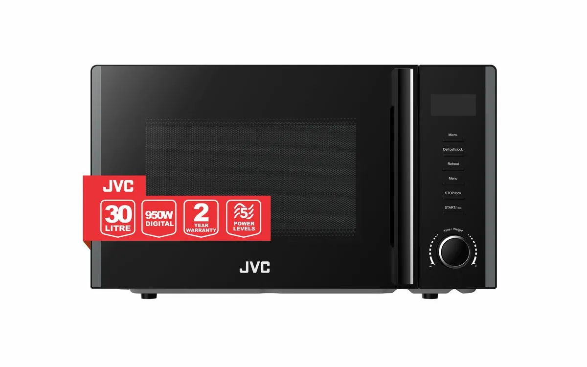 JVC 30 Litre Black Microwave Model Number WG-NMWS30B5S