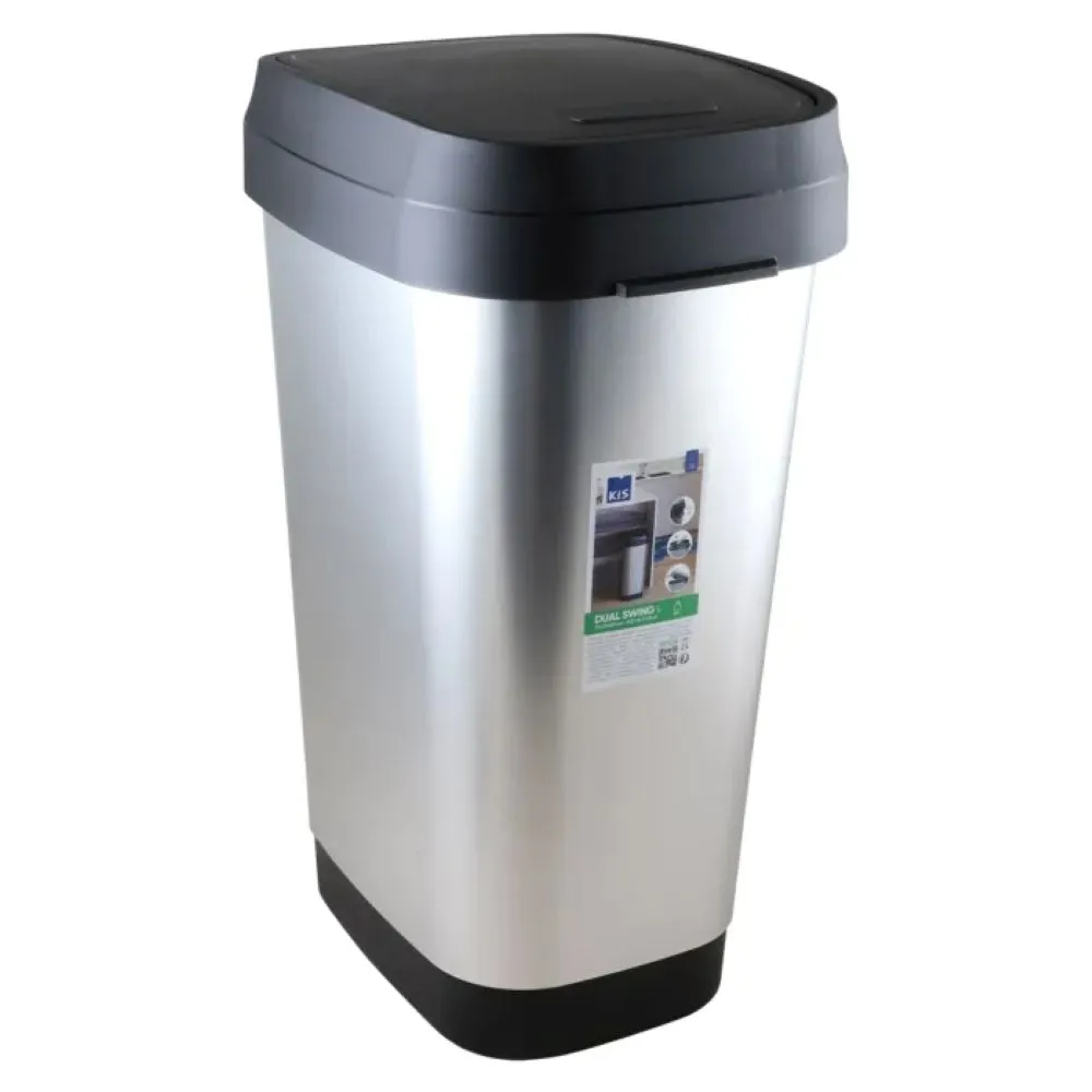 Kis Dual Swing Steel Bin 50L