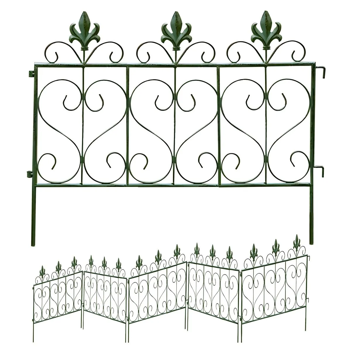 5Pcs Garden Fence Flower Bed Edging, Puppy Playpen Yard Patio Outdoor Decor