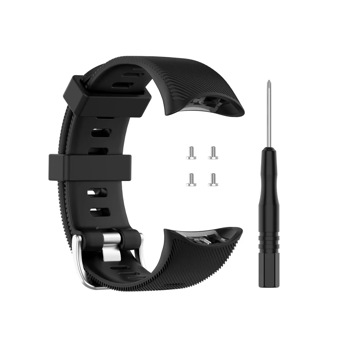 Silicone strap Compatible with Garmin Forerunner 45/45s - Black