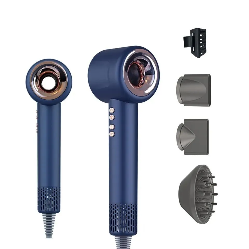 Super Hair Dryer Professional Ionic 1400W Blow Dryer for Smooth Styling - Blue