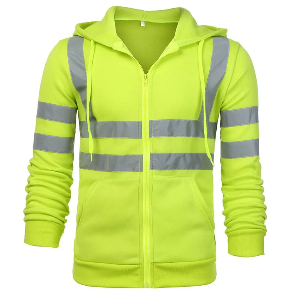 Fashionable DIY Reflective High Visibility Work Safety Jacket Hoodie