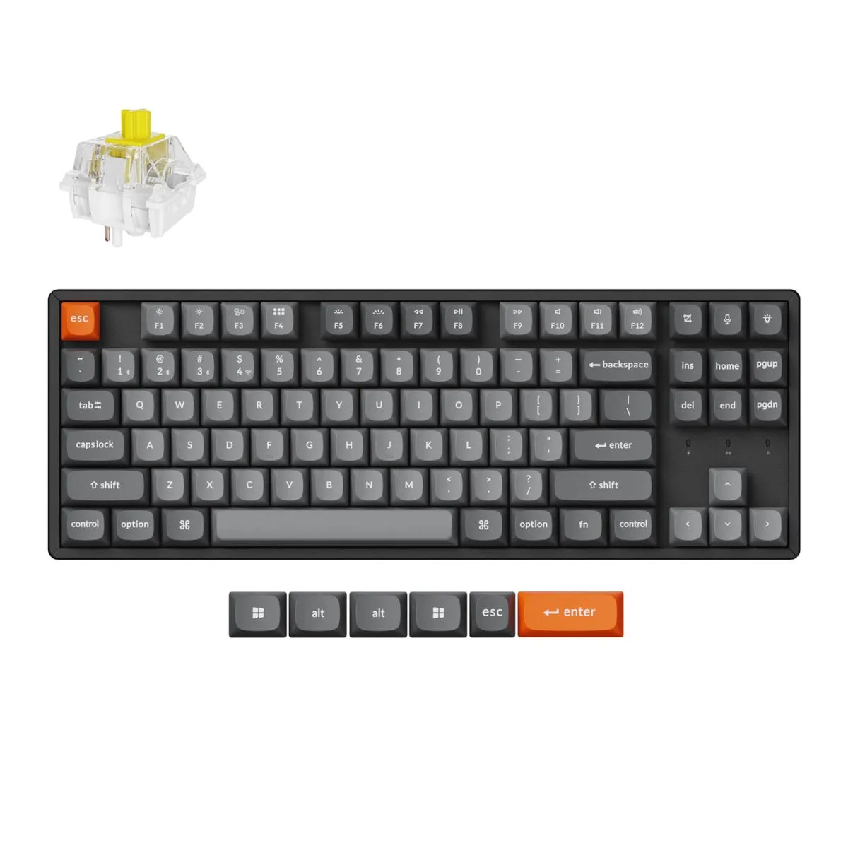 Keychron K8 Max 80% Banana Switches Hot-Swap Normal Profile RGB WL KBRD