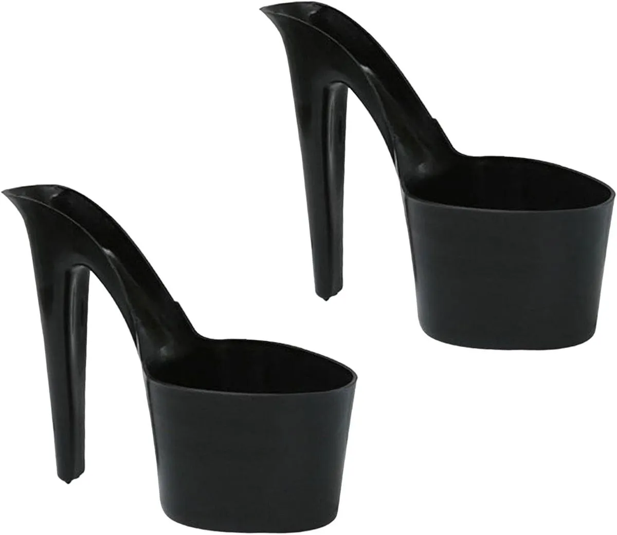 2 Pieces Flower High Heel Shaped Special Garden Patio Table Ornaments - Black