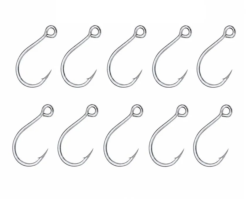 Stainless Steel Fishing Hooks Size 13 - 10 Piece for Freshwater Fishing