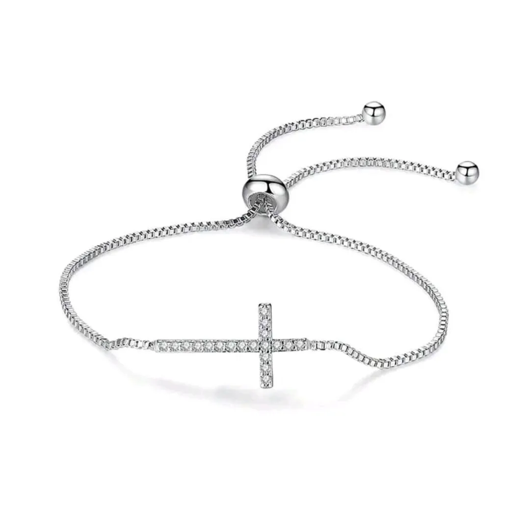 Women's Stainless Steel Bracelets - Cross Pendant