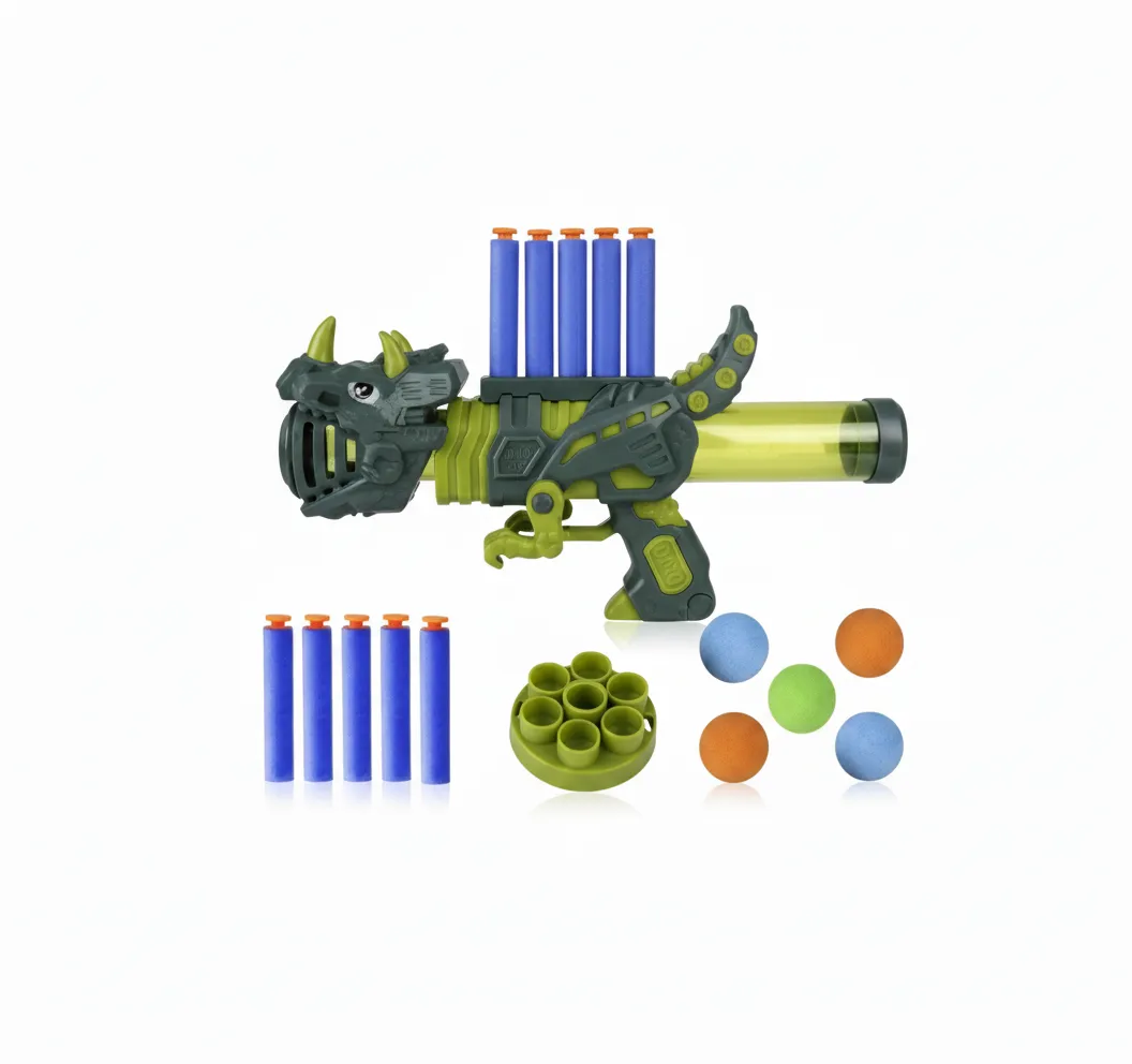 Perfect Play Dino Foam Dart and Ball Set - 13 Assorted 33 cm Toys