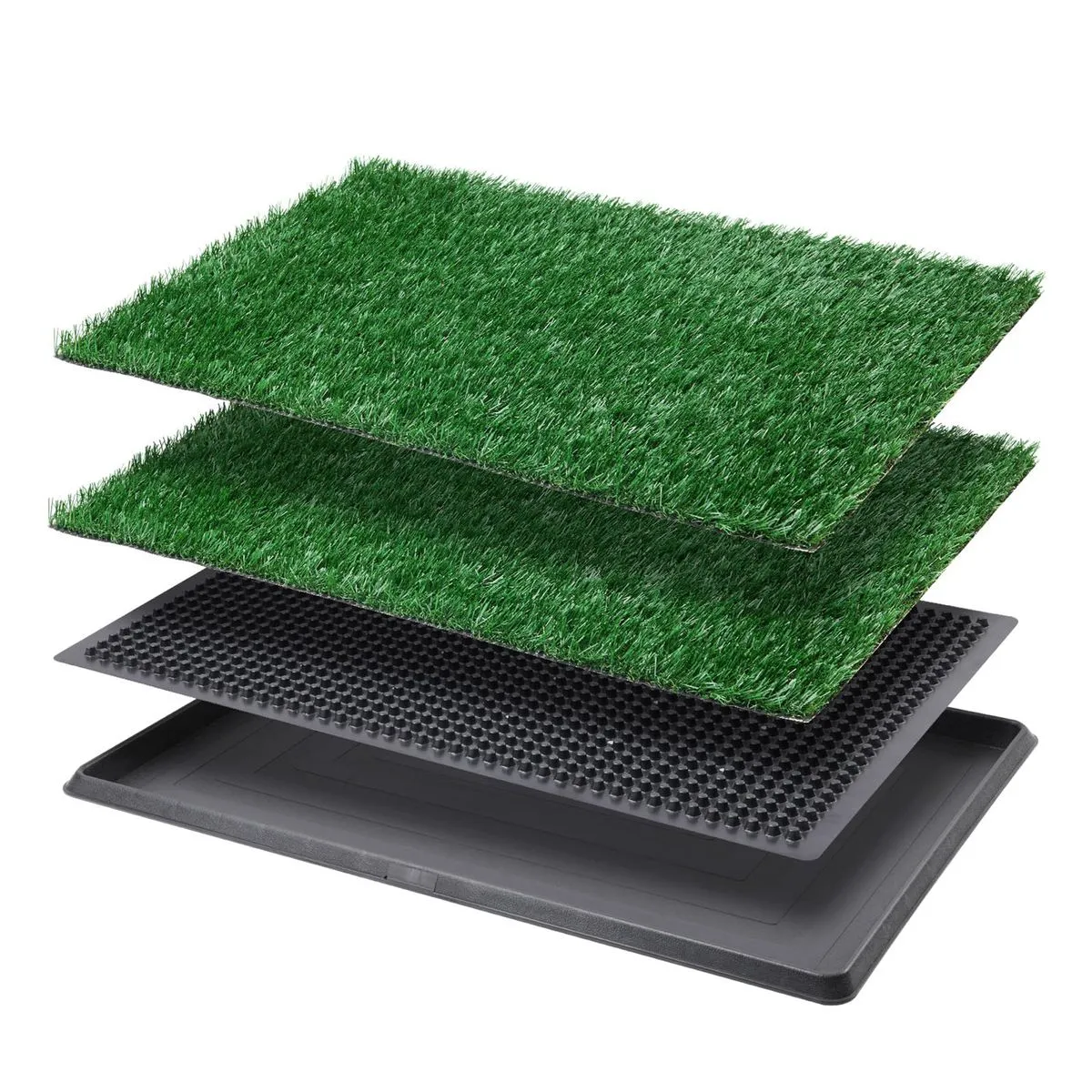 75.5cm x 51cm Pet Dog Turf Potty Training Mat With 2 Replaceable Grass
