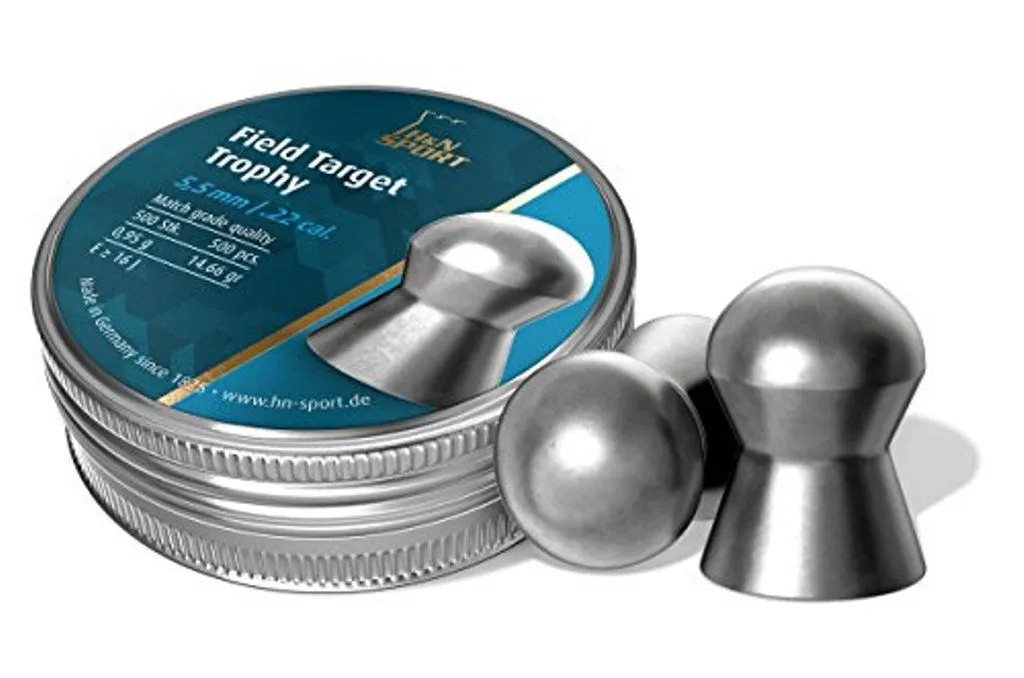 H&N Field Target Trophy .22 Cal, 14.66 Grains, Round Nose, 500ct