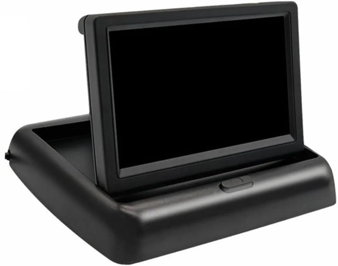 4.3-Inch Folding Car Rear View Monitor, HD Screen for Safe Parking Assista