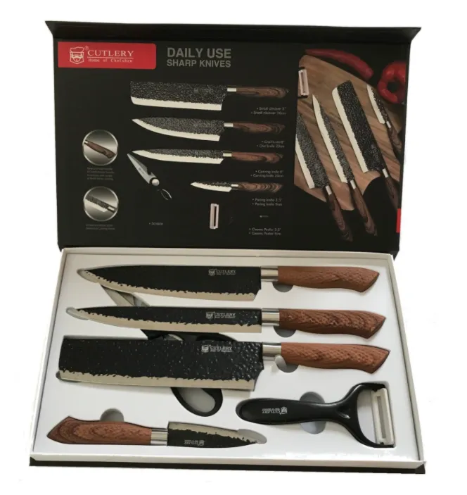 6 Piece Kitchen Sharp Knives