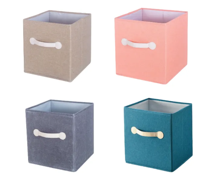 Macaroon Modern Sturdy Collapsible Home Storage Box - Pack Of 4