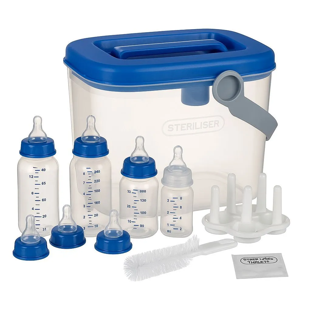 Complete Baby Cold Water Steriliser with Bottles & Sterilising Tablets