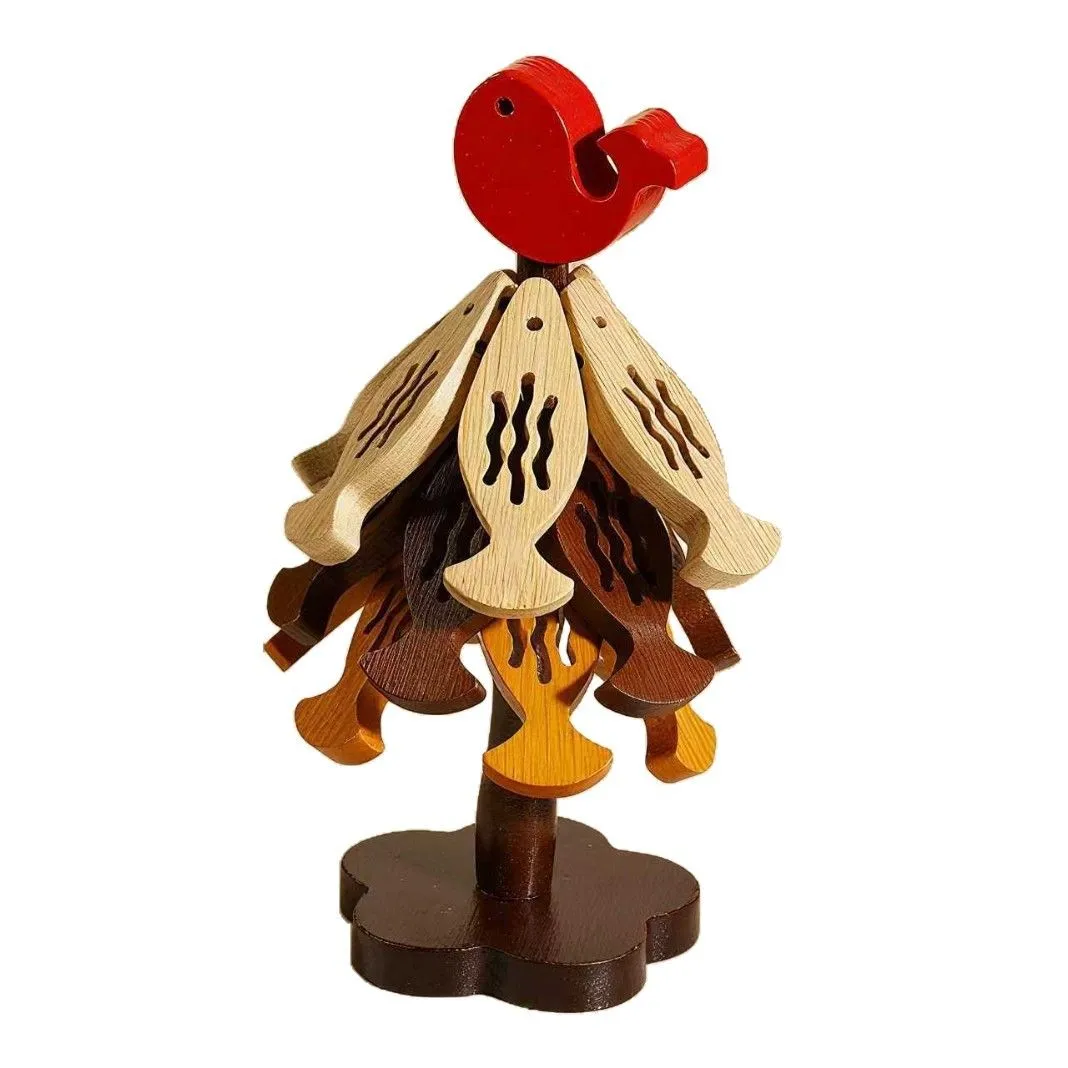Natural Bamboo Foldable Tree Trivet | Heat Resistant Table Protector