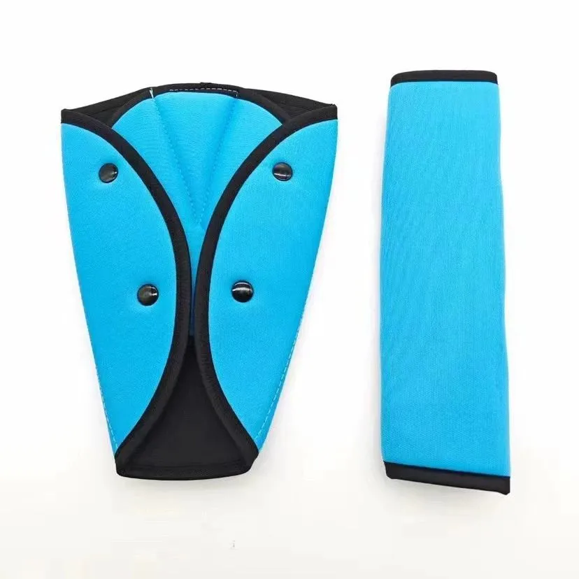 2pcs Seatbelt Covers & Triangle Cushion, Seat Belt Cover Pad Kit for Kids