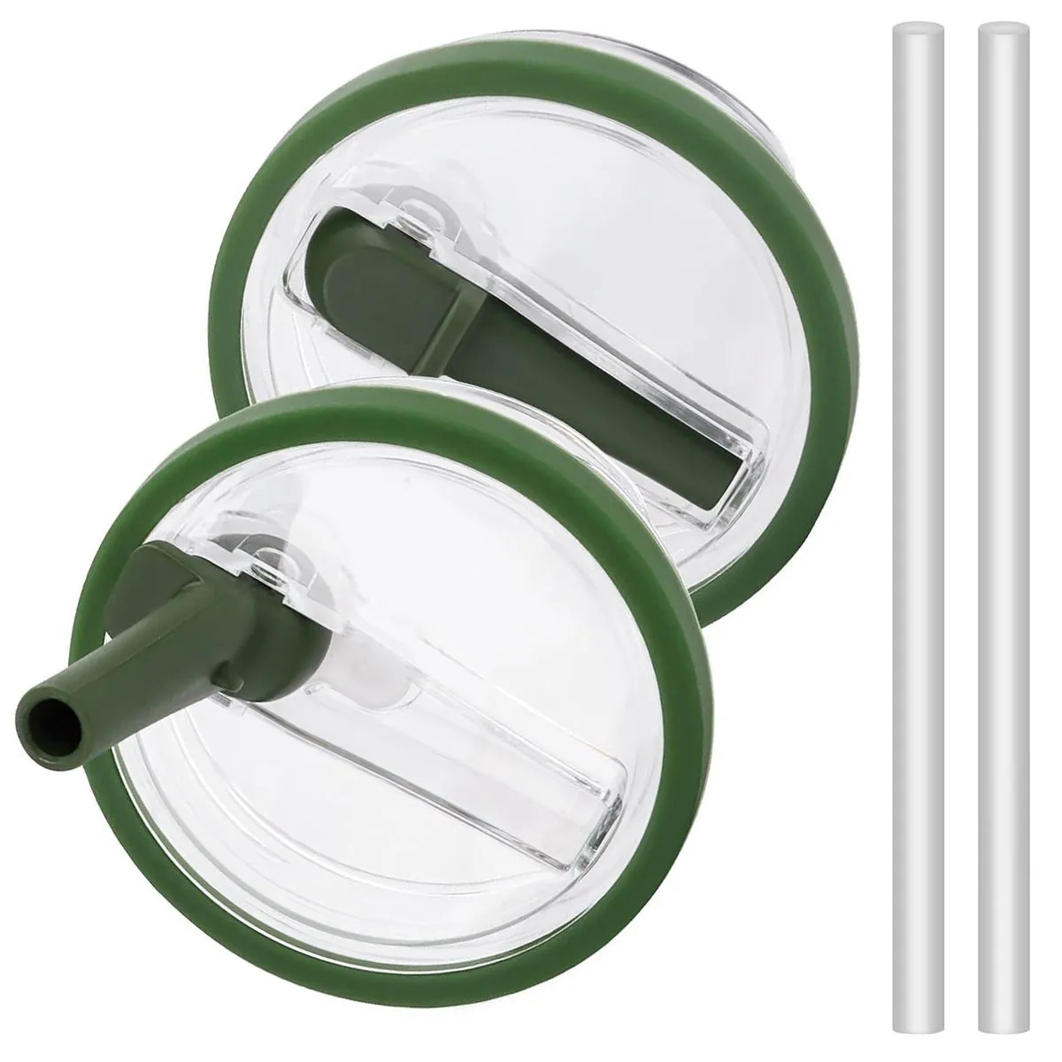 Premium 40OZ Car Cup Straw Mouth Cup Lid Leak Proof Cover With Straw - Green