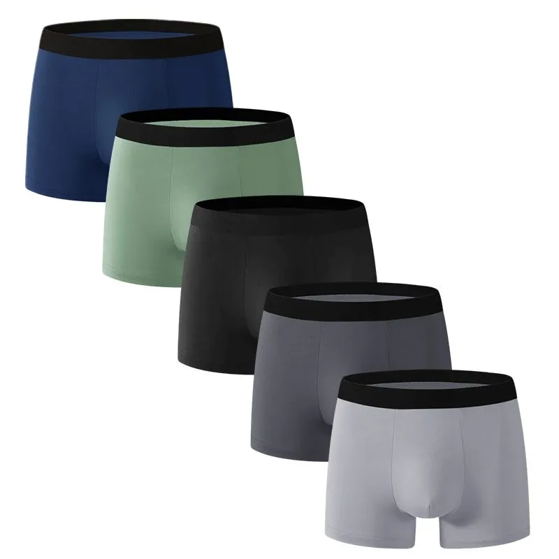 5-Pack Men Casual Breathable Comfortable Skin-Friendly Boxer Briefs OYY