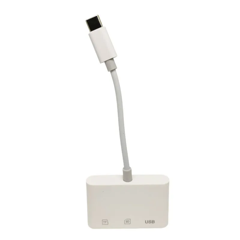 3-in-1 Type-C to USB-A/C OTG Adapter Compatible with Card Reader