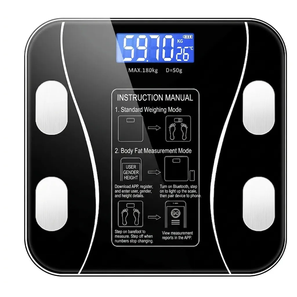2026 ARKIMD Intelligent Digital Body Scale With Charging Indicator - Black