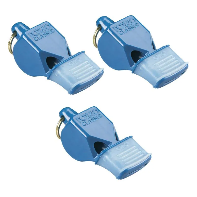 Fox40 Classic Referee Whistle - Blue - 3 Pack