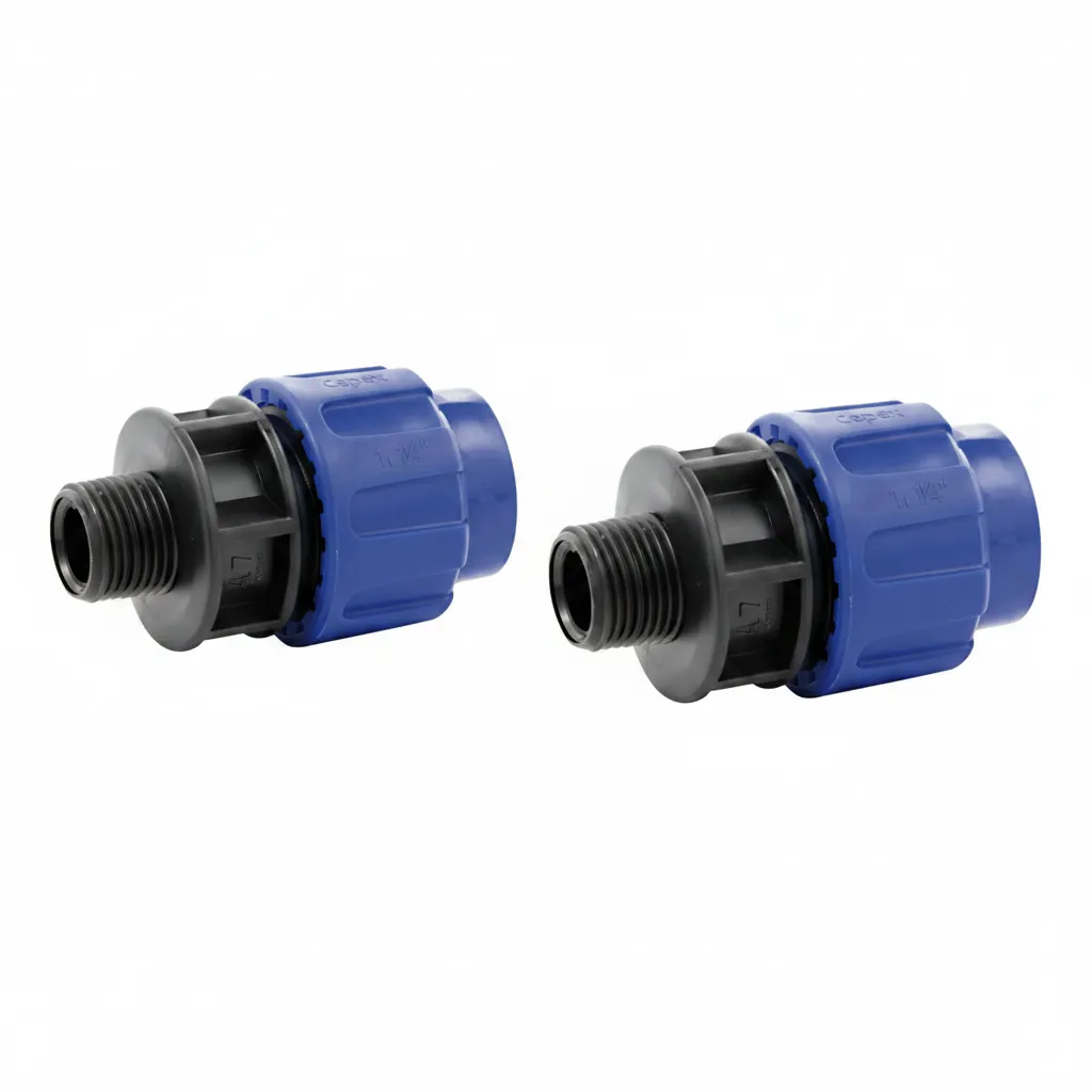 Cepex Male Compression Fitting 40 mm x 1.1/4 inch for Plumbing - 2 Pack