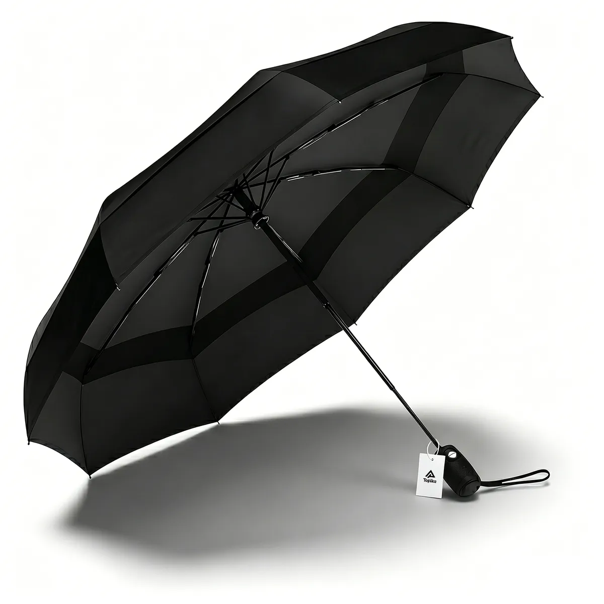 Topika - Umbrella Windproof, Water Repellent Auto Folding Travel Umbrella