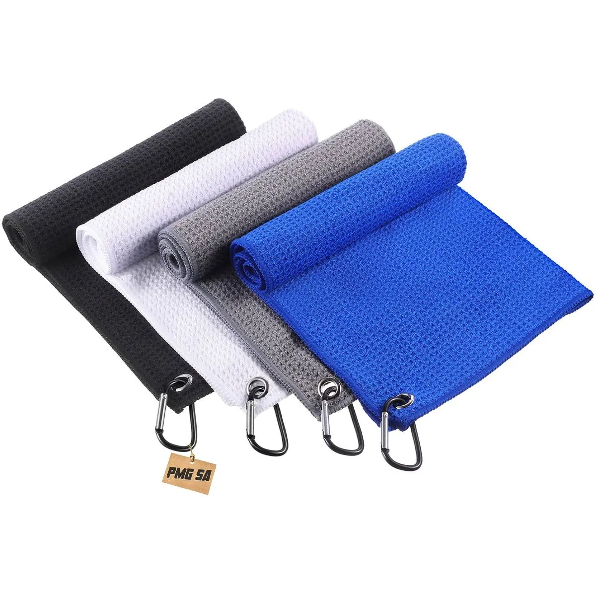 Quick-Dry Golf Towel for Bags - Microfiber with Carabiner - 4 Pack