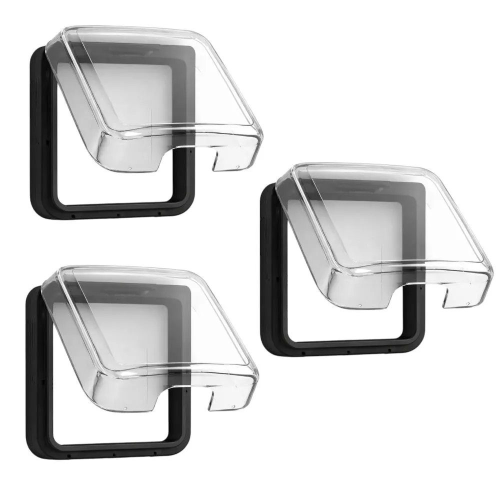 3 Pack - Wall Socket Protective Cover - Black