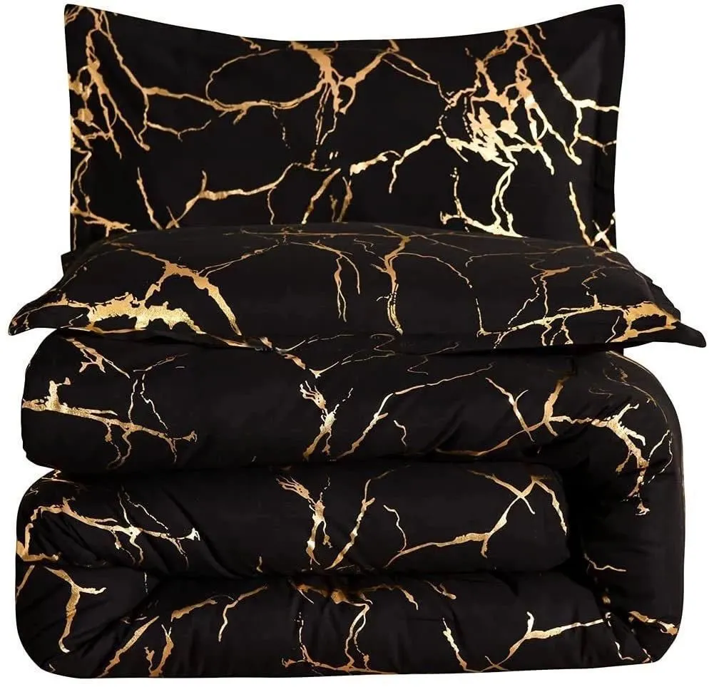 Luxuries Velvet Comforter Set - 3-Piece - Black