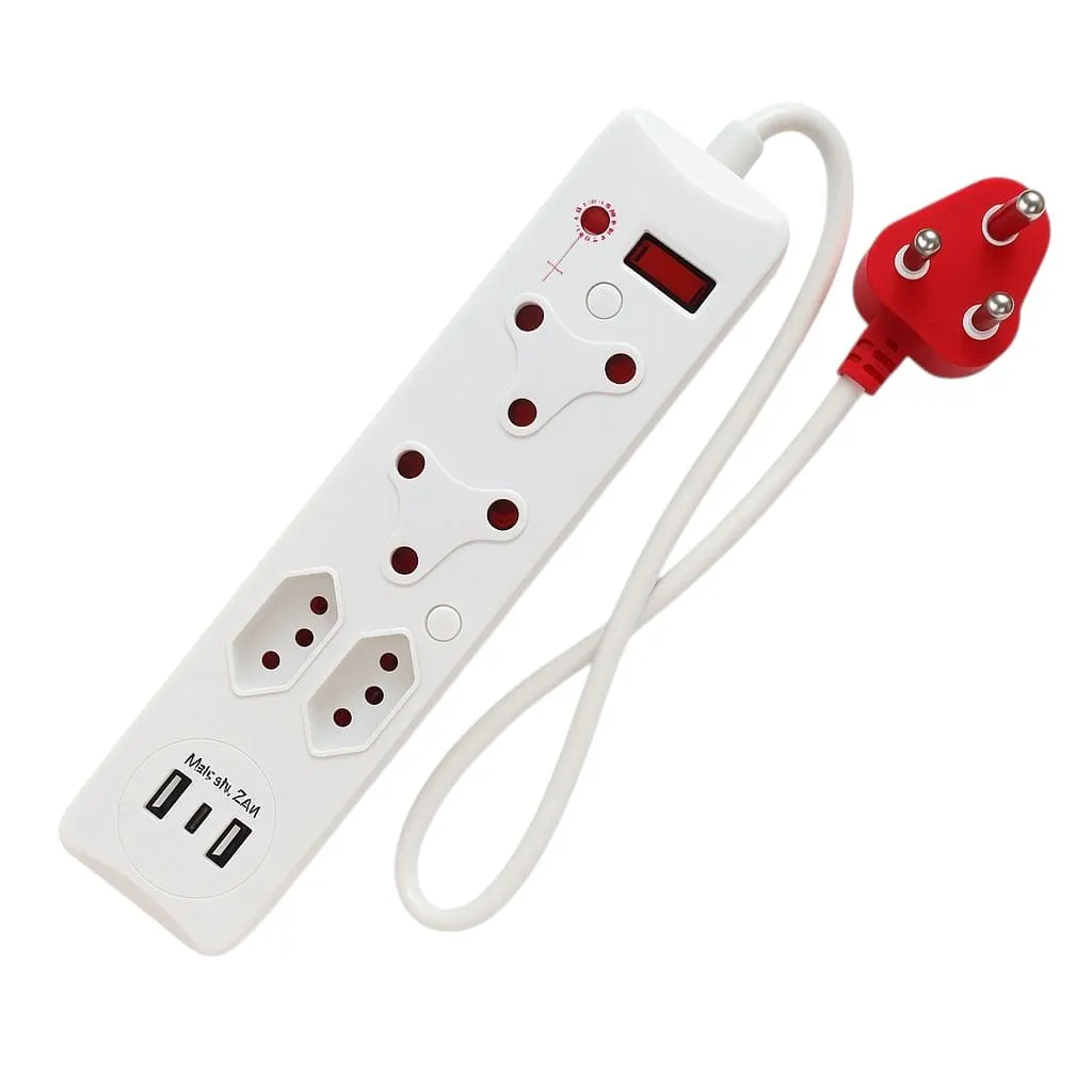 4-Way Multi Plug Extension Surge Protector Power Strip with USB Type C Port