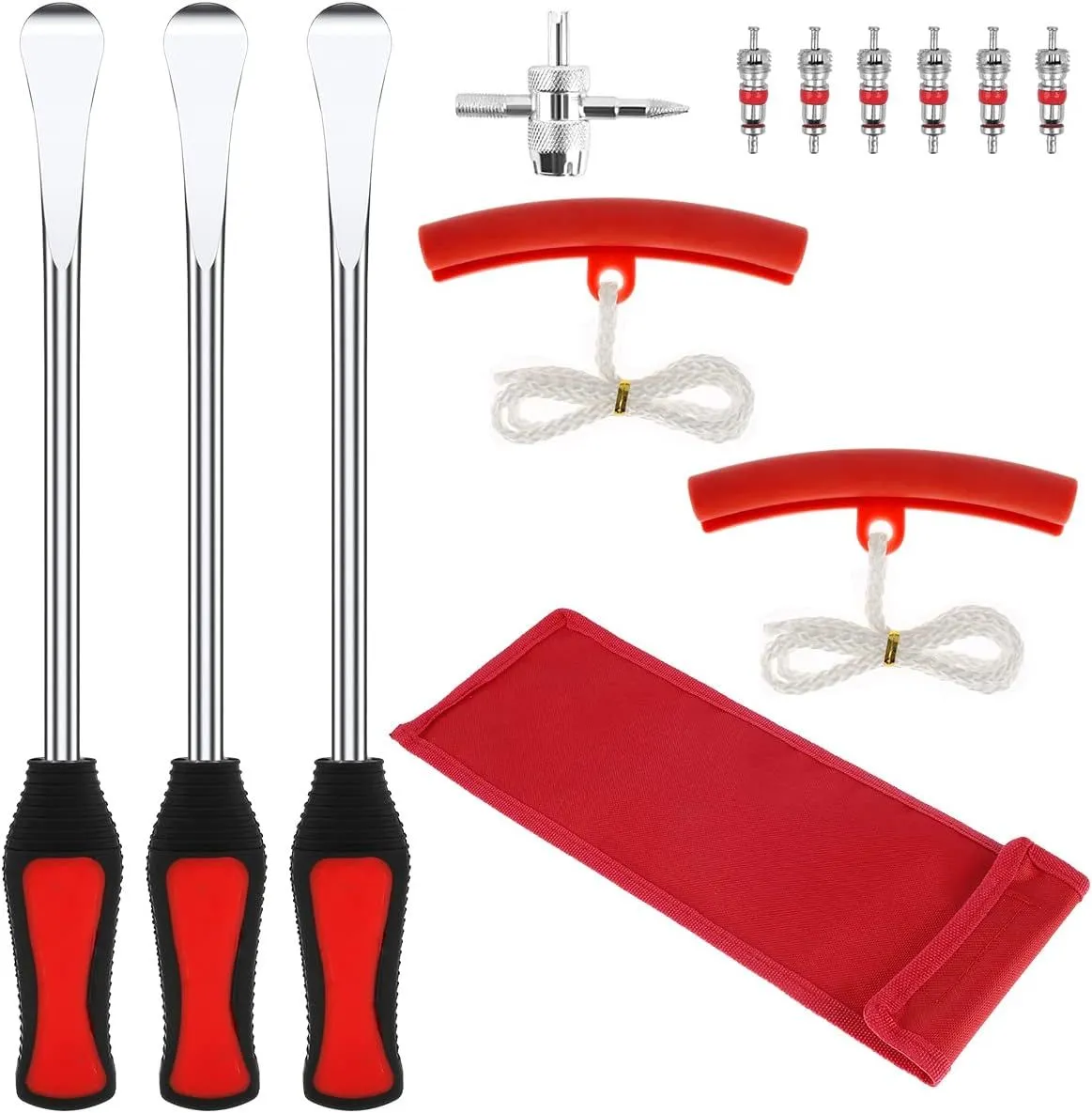 13Pcs Motorcycle Tyre Repair Tool,11.5" Tire Spoon Changer Tools Set