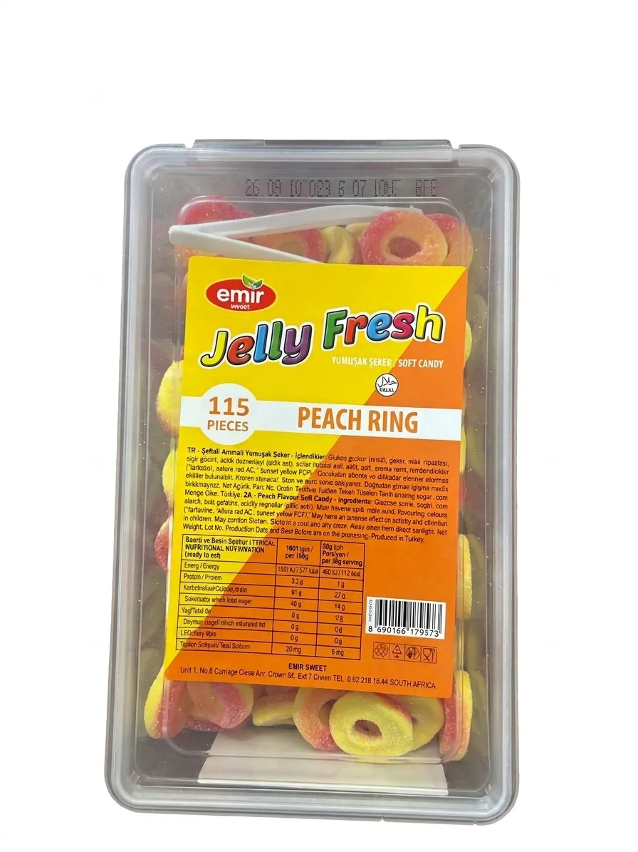 Emir Jelly Fresh 115 Pieces Peach Ring