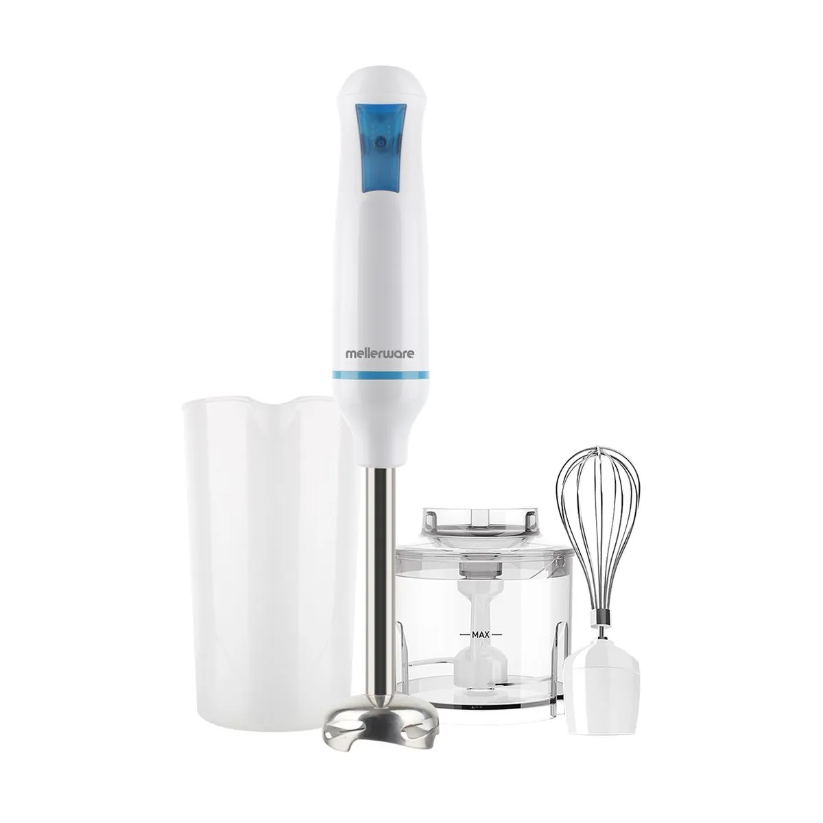 Mellerware Stick Blender With Attachments Stainless Steel White