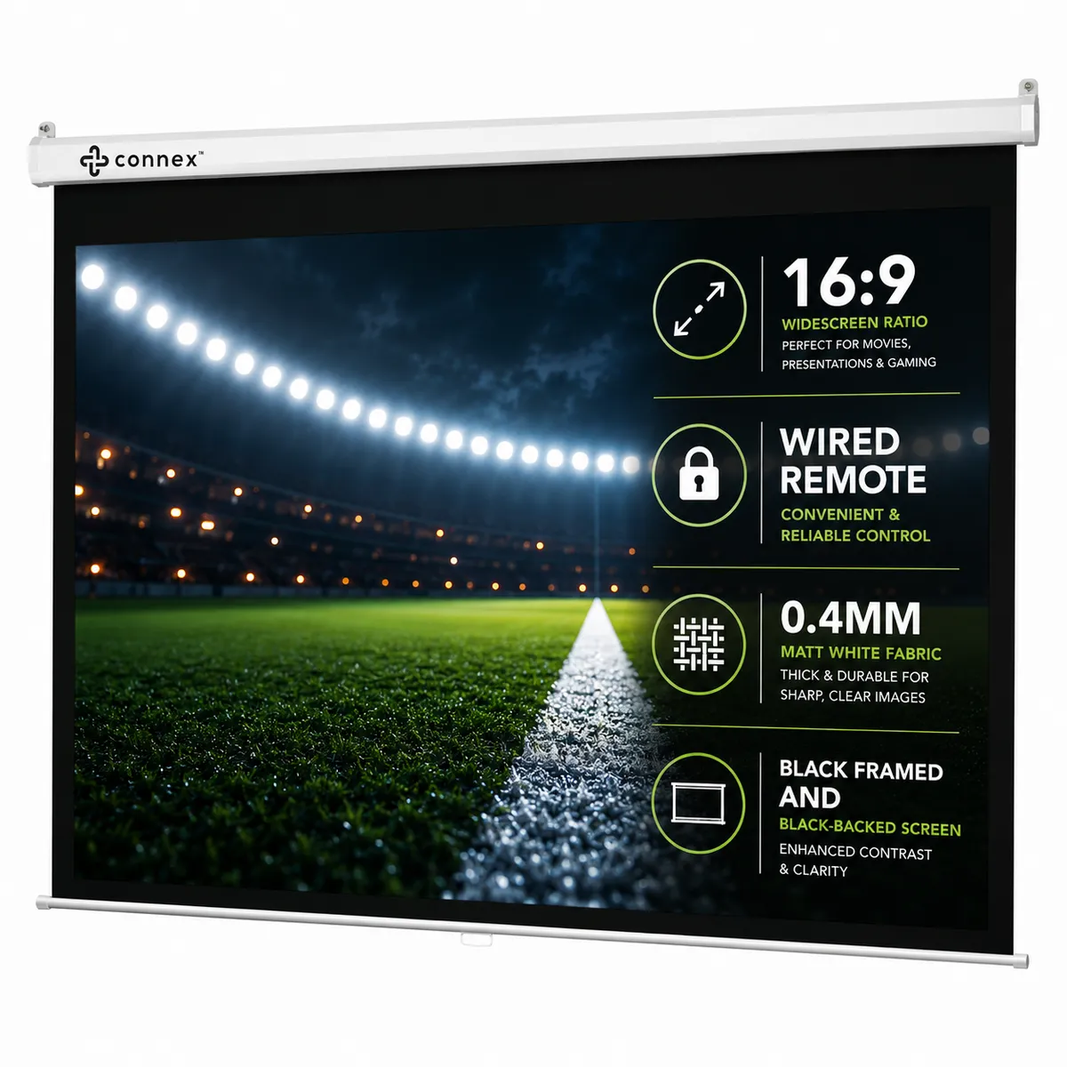 Connex E-Luminate 100" Electric Projector Screen (16:9)