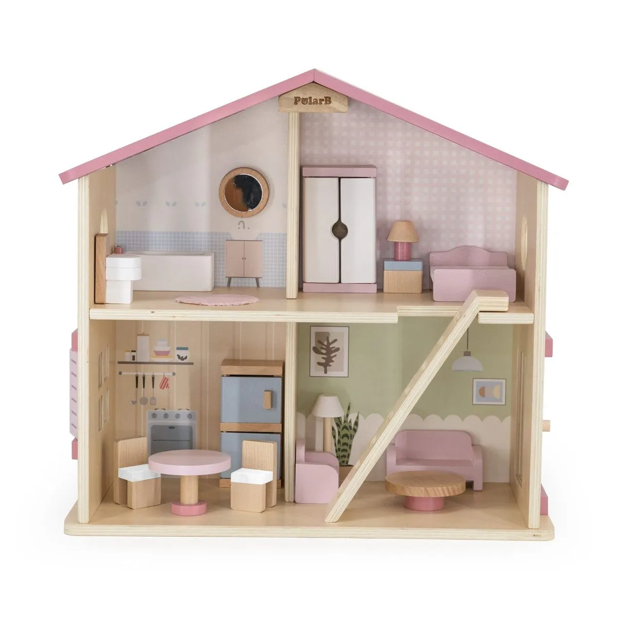 PolarB Wooden Dollhouse