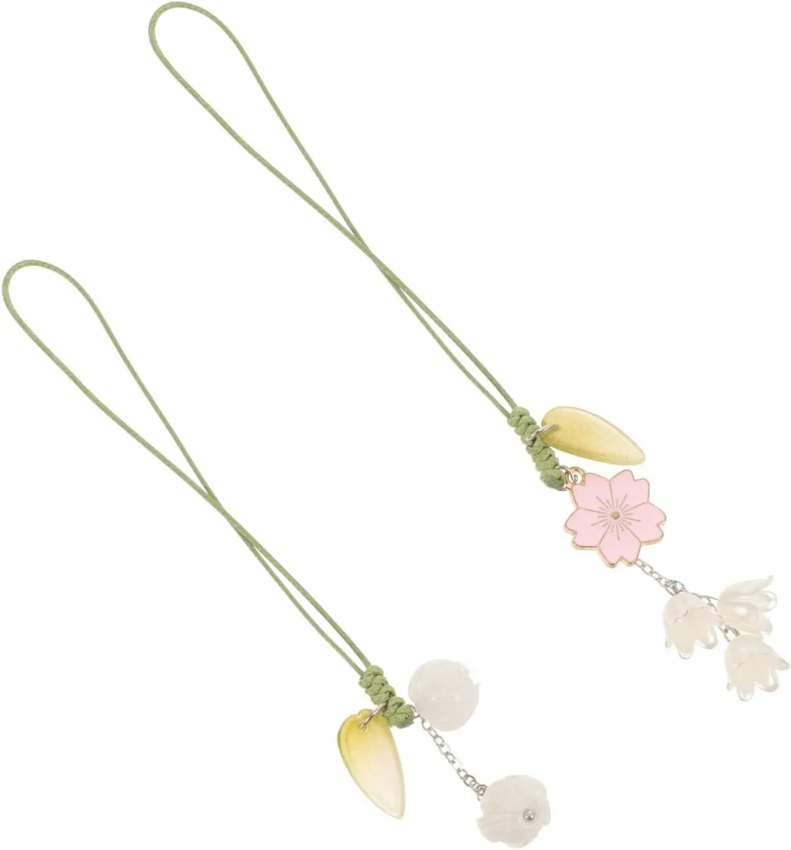 Wax Thread Flower Charms Cute Keyring Pendant for Women