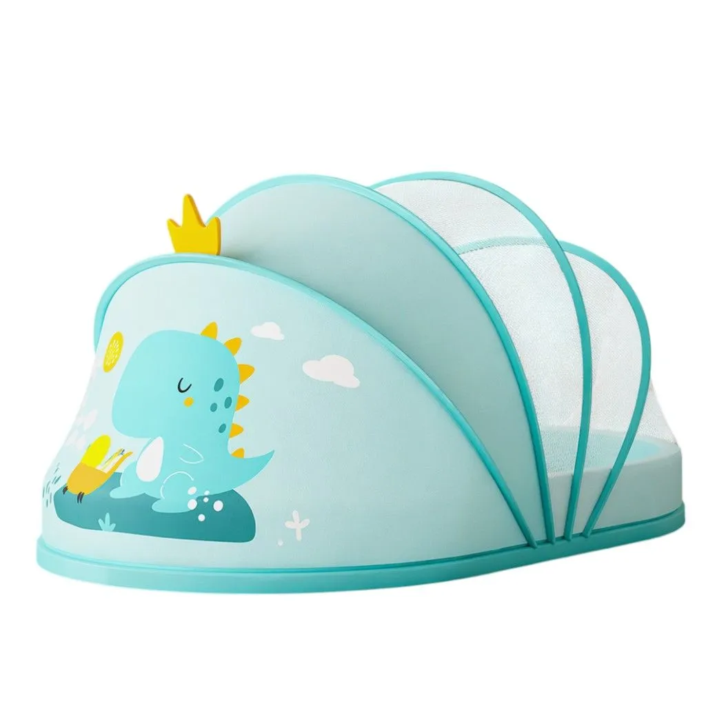 Foldable Baby Mosquito Net Be With Dinosaur Design - Multicolour