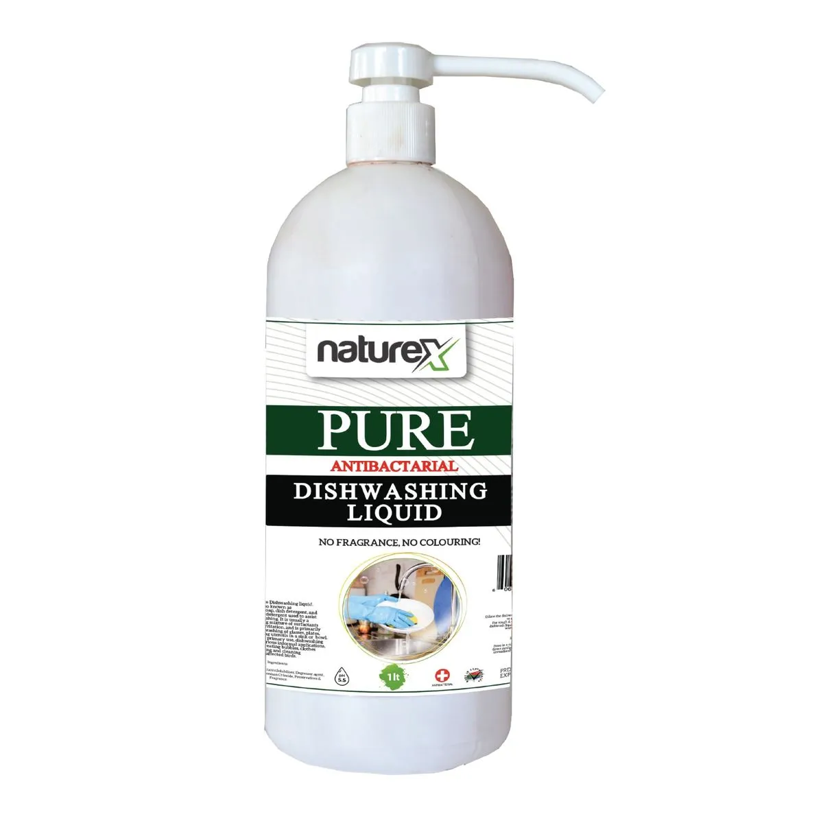 Naturex Pure Antibacterial Dishwashing Liquid 1lt