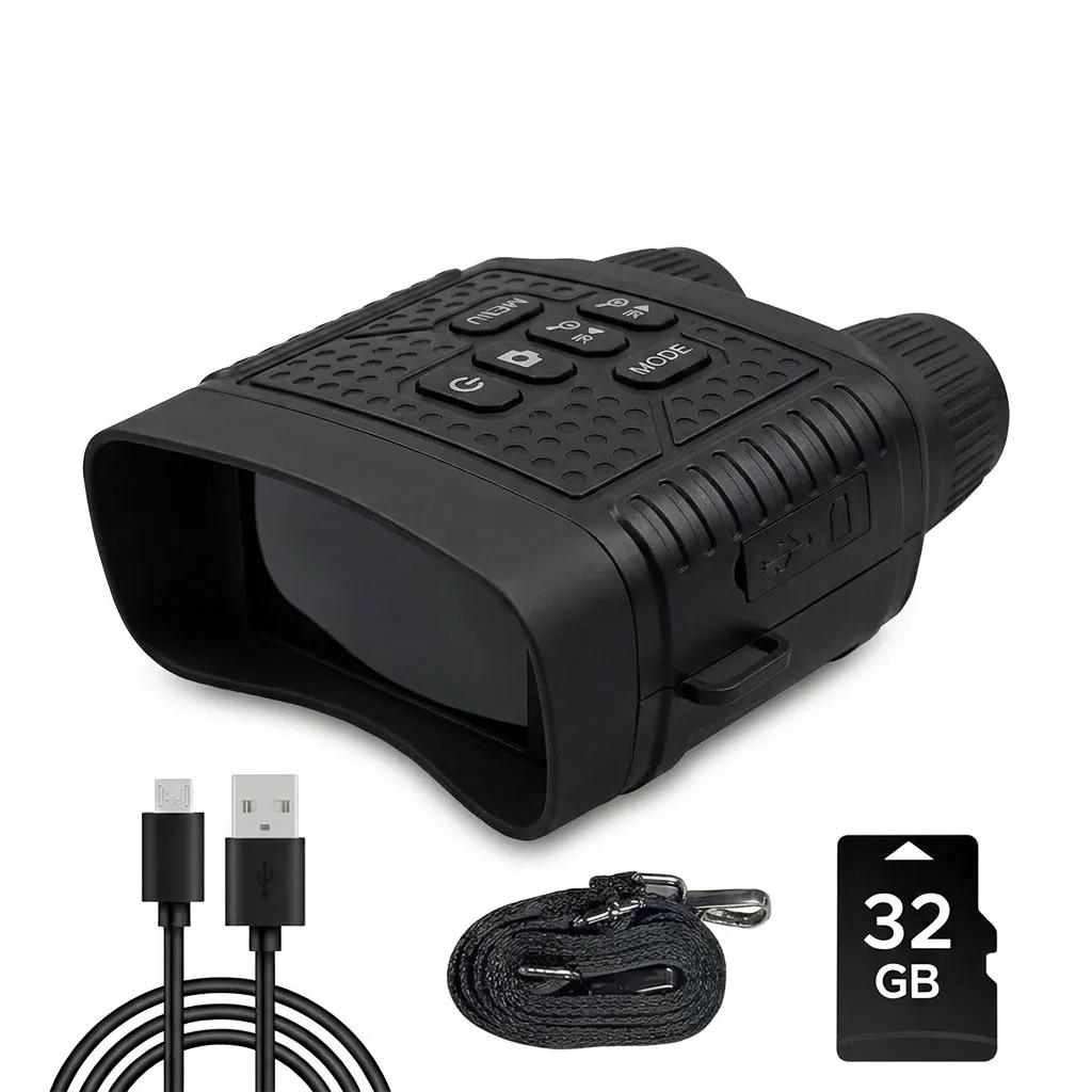 Koirerooy Night Vision Goggles, 4K Night Vision Binoculars,6X Digital Zoom - Black