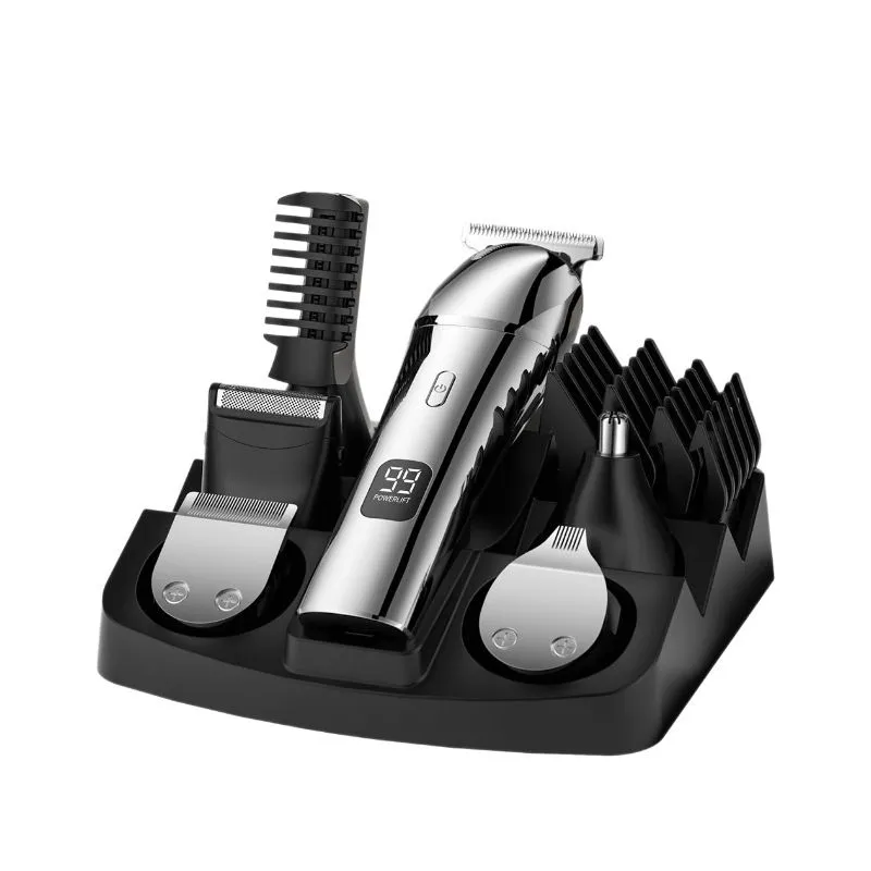 Professional Cordless Hair & Beard Trimmer - Waterproof Electric Clipper