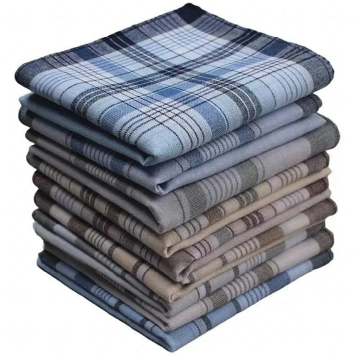 Men's Handkerchief Handkerchiefs 100% Cotton - 10 Pack