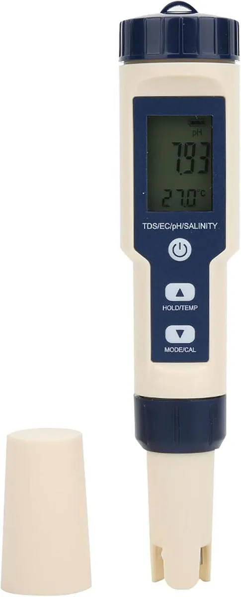 EZ-9909 5-in-1 Function Water Quality Test Meter PH Salinity TDS EC Tester