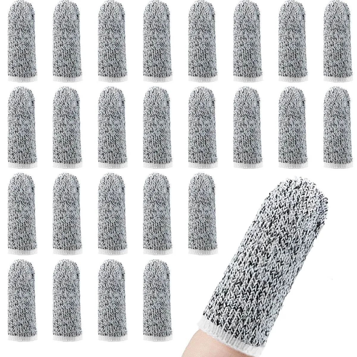 60 Piece Cut Resistant Finger Cots Protection Finger Thumb Protector Gloves