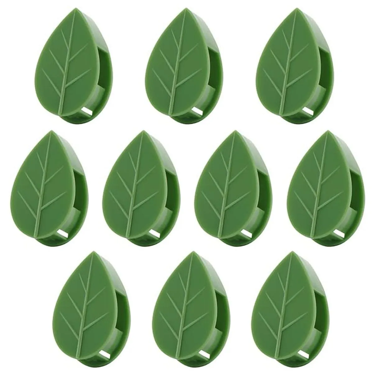 10 Piece Plant Climbing Wall Fixture Clips Hook Holder Garden Decorations - Leaves
