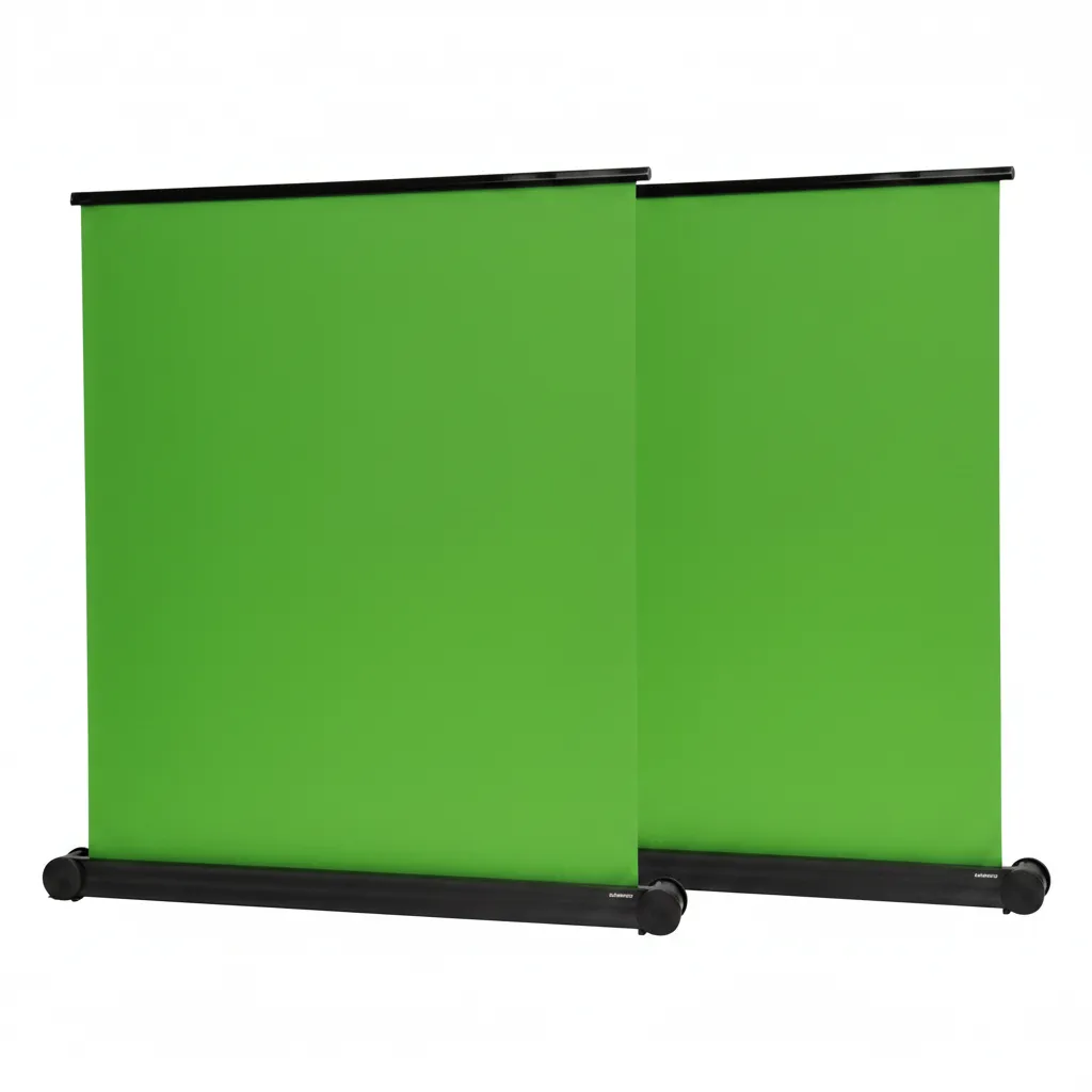 Esquire 150x180cm Pull Up Chroma Key Green Screen Backdrop - 2 Pack