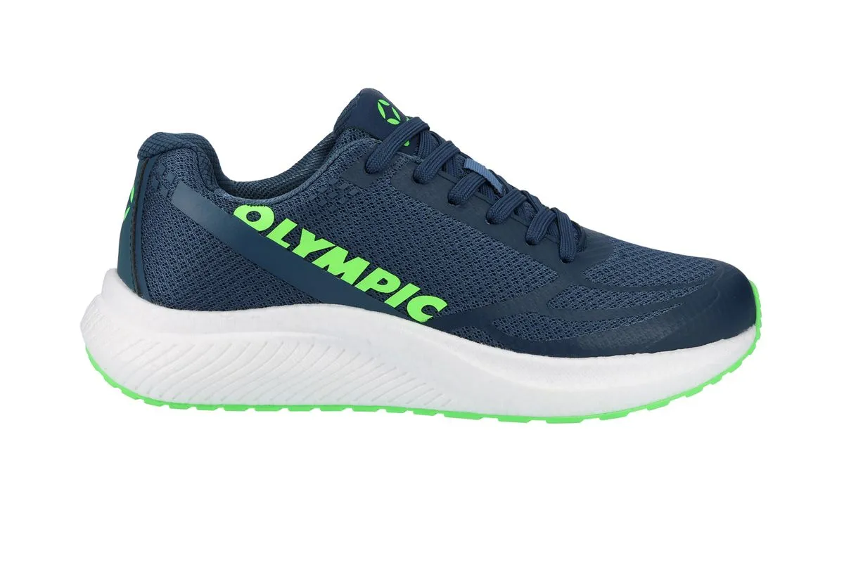 Olympic Bounce 4 V4 Comfort Road Running Shoes - Blue/Green